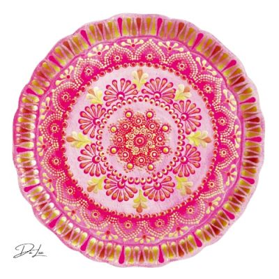 Mandala podnos ružový 24cm